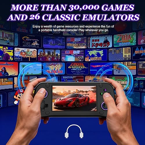 Miniatura 4 de Consola de juegos portátil retro G28  Más de 30,000 juegos retro precargados, pantalla IPS de 4.3 pulgadas, 64 GB expandible, consola de juegos