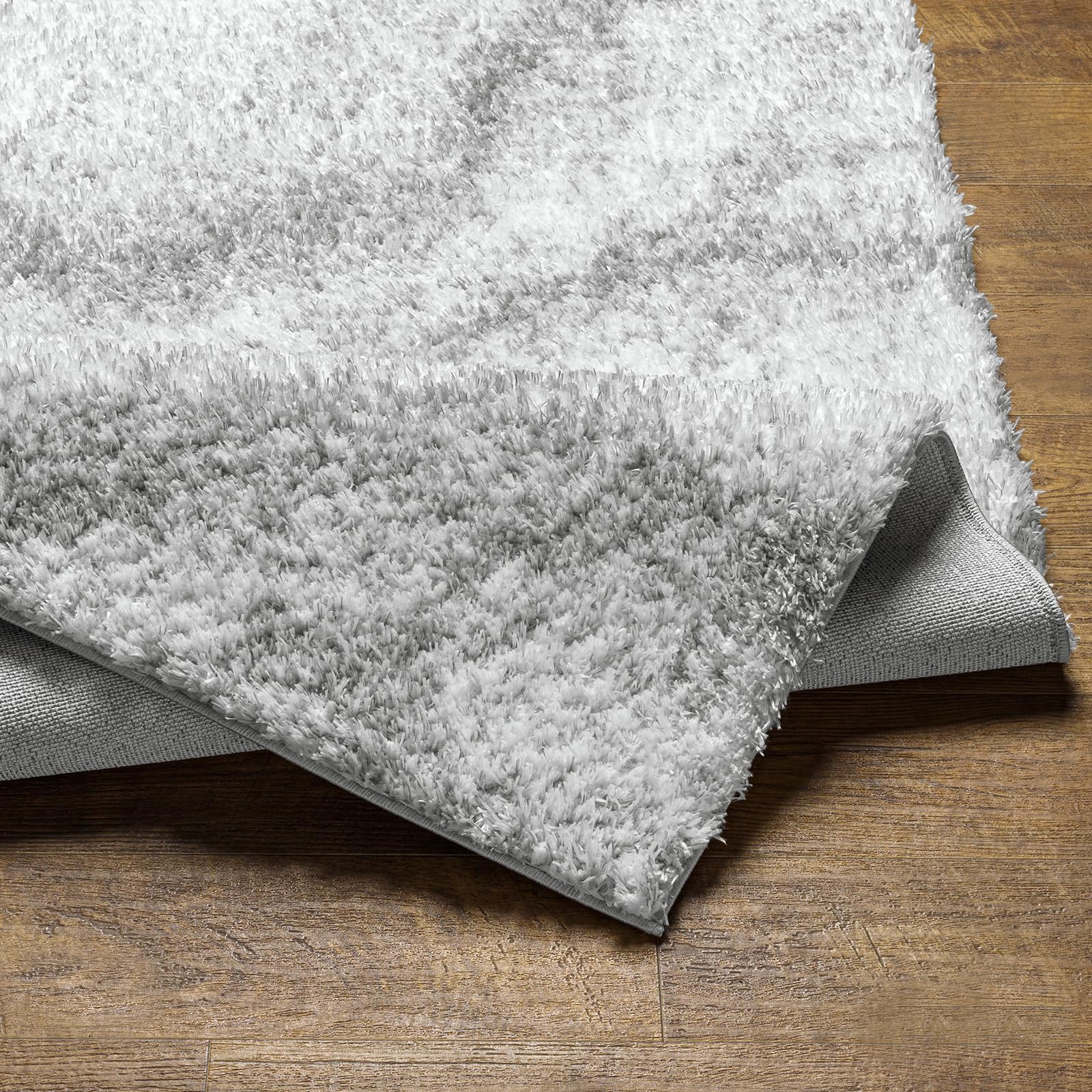 Livabliss Tappeto Shaggy Dili Ampio Tappeto Salotto Moderno, Sala da Pranzo, Morbido Tappeti Shaggy per Camera da Letto, Motivo Astratto Berbero Peloso, leggera da Pulire, 160x220cm Crema e Grigio