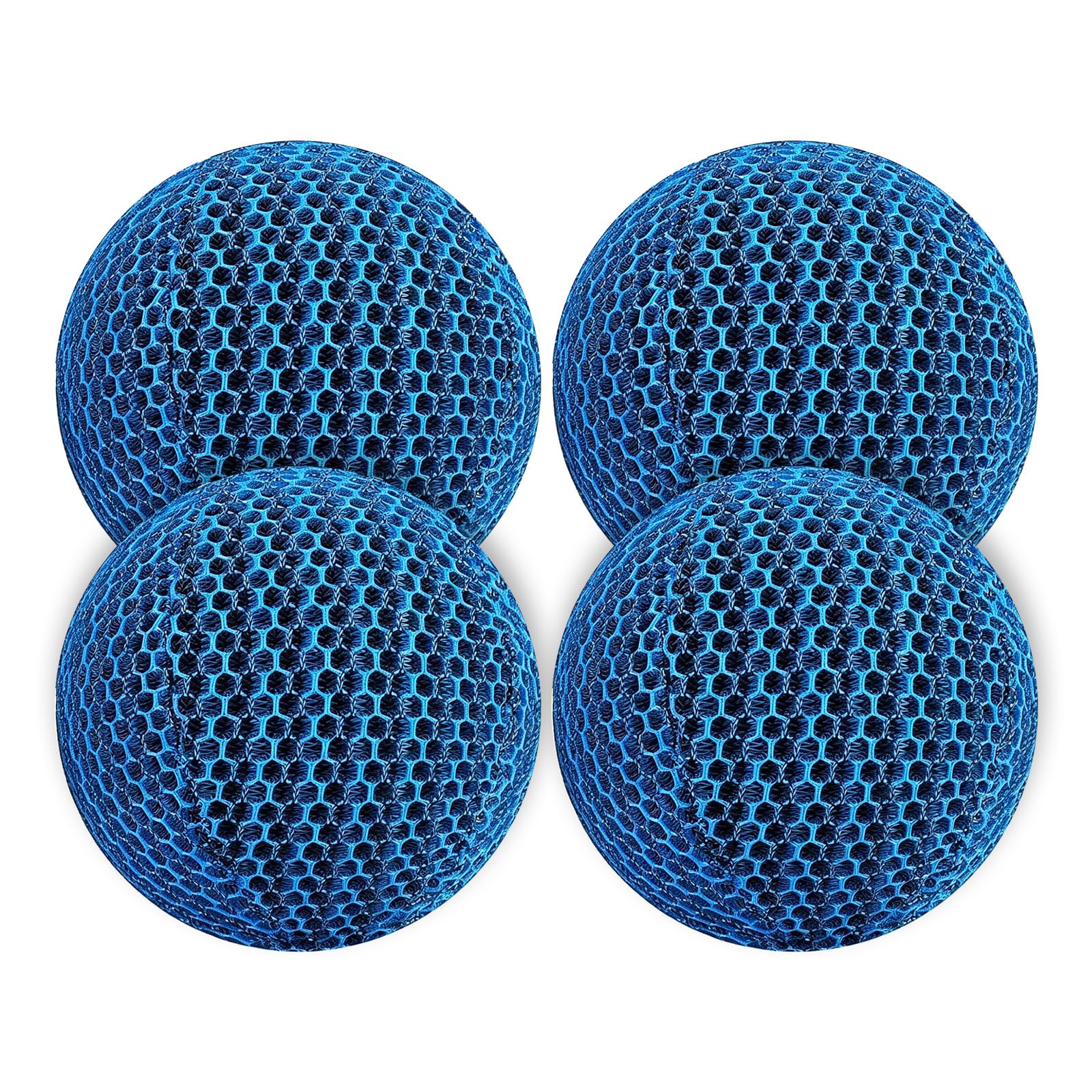 Absorbeur d'huile pour Piscine 4 pièces, Boules éponge réutilisables 70 mm Bleues