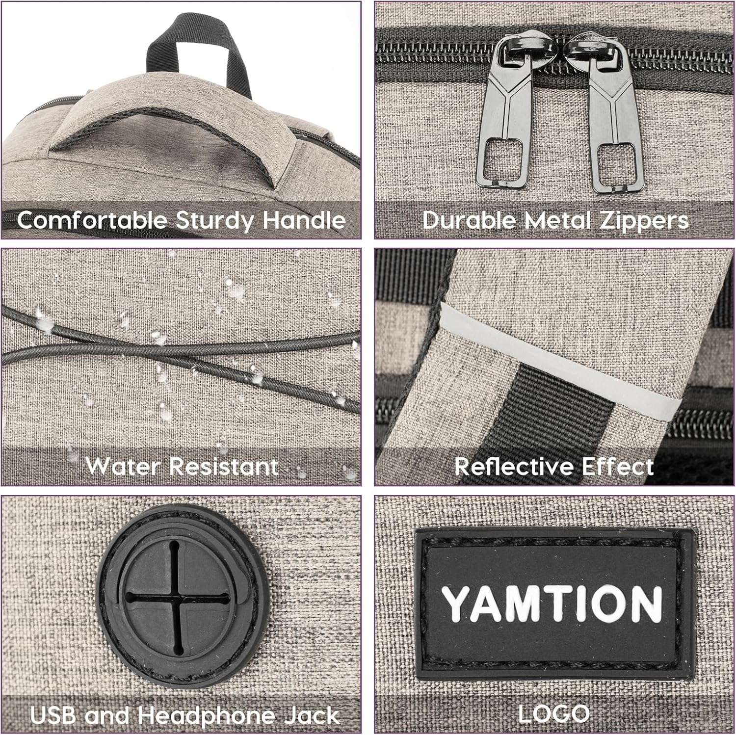 YAMTION School Backpack for Women and Teen Girls,College Bookbag Laptop Back Pack School Bag with USB Port for High School College Students Work