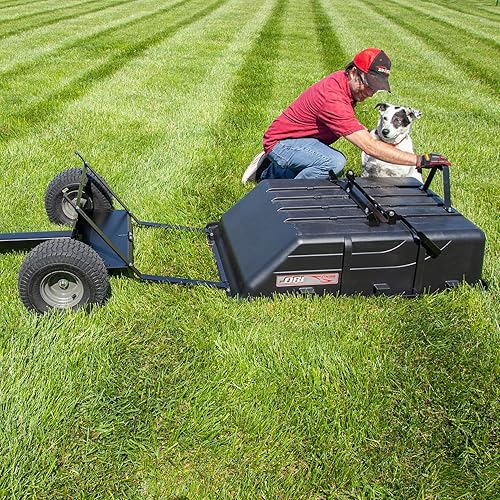 Miniatura 7 de Brinly RPC-10BH-A The Roger - Carrito volquete completo de 180 grados con cama moldeada por compresión duradera