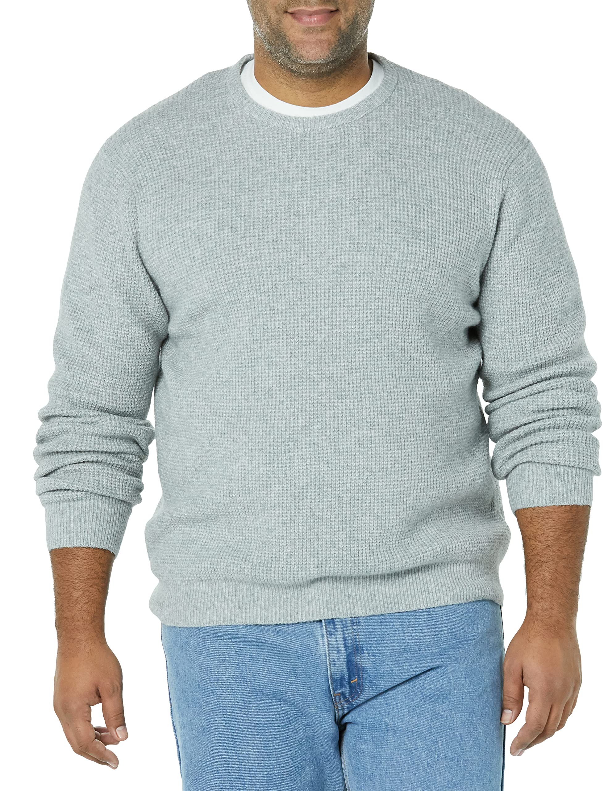 Amazon Essentials Sweter Mężczyźni Long-sleeve Soft Touch Waffle Stitch Crewneck Sweater (1 w zestawie)