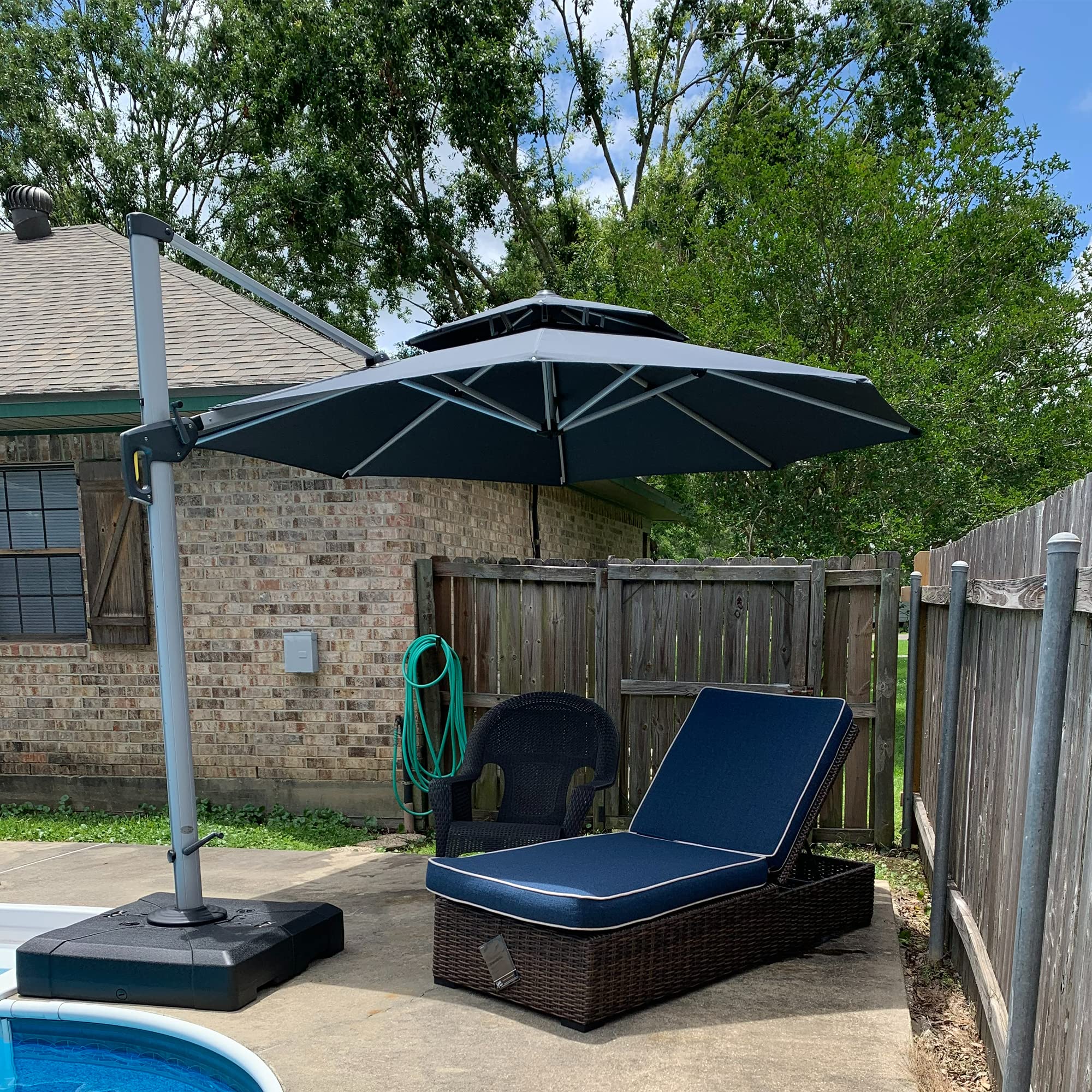 Buy PURPLE LEAF 3.3 M Garden Cantilever Parasol, Large Round