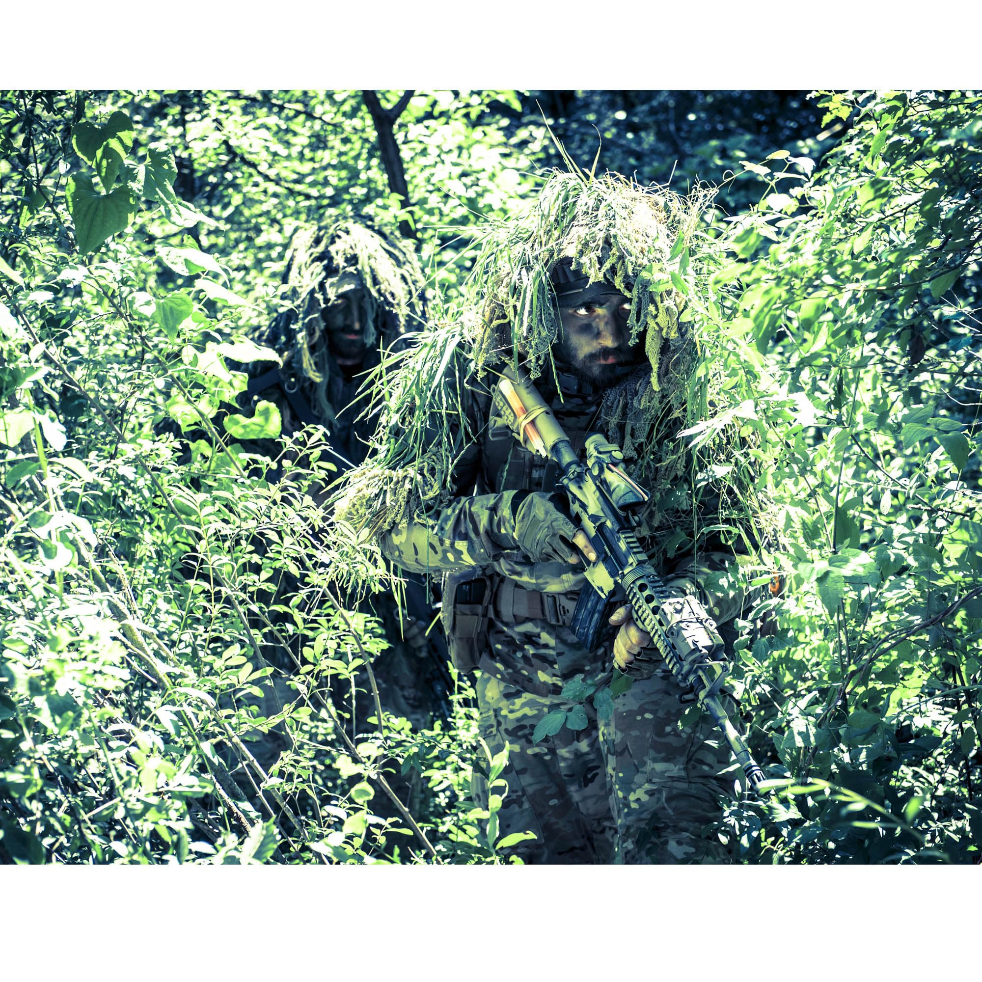 NINAT Ghillie Anzug Camo 3D Leafy Gear Dschungel Jagd Camouflage Kleidung 4-teilig + Tasche
