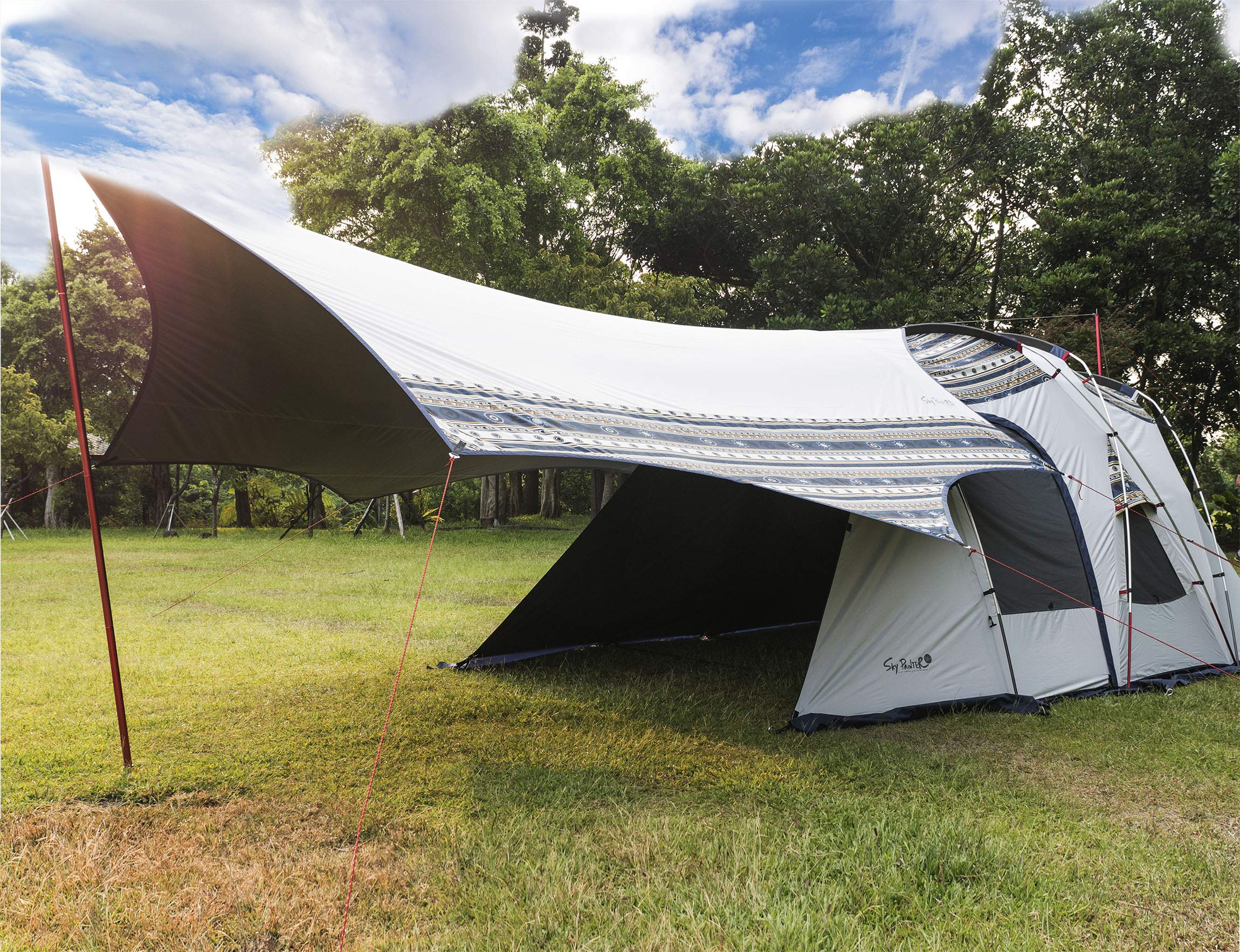 7528.OUTDOOR BASE SKYPAINTER 2D ブルー×ホワイト 7528.OUTDOOR BASE SKYPAINTER 2D ブルー×ホワイト - メルカリ