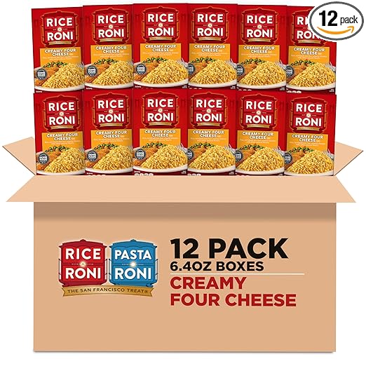 Rice-A-Roni Creamy Four Cheese -12 Pack, 6.4 Ounce (Pack of 12)