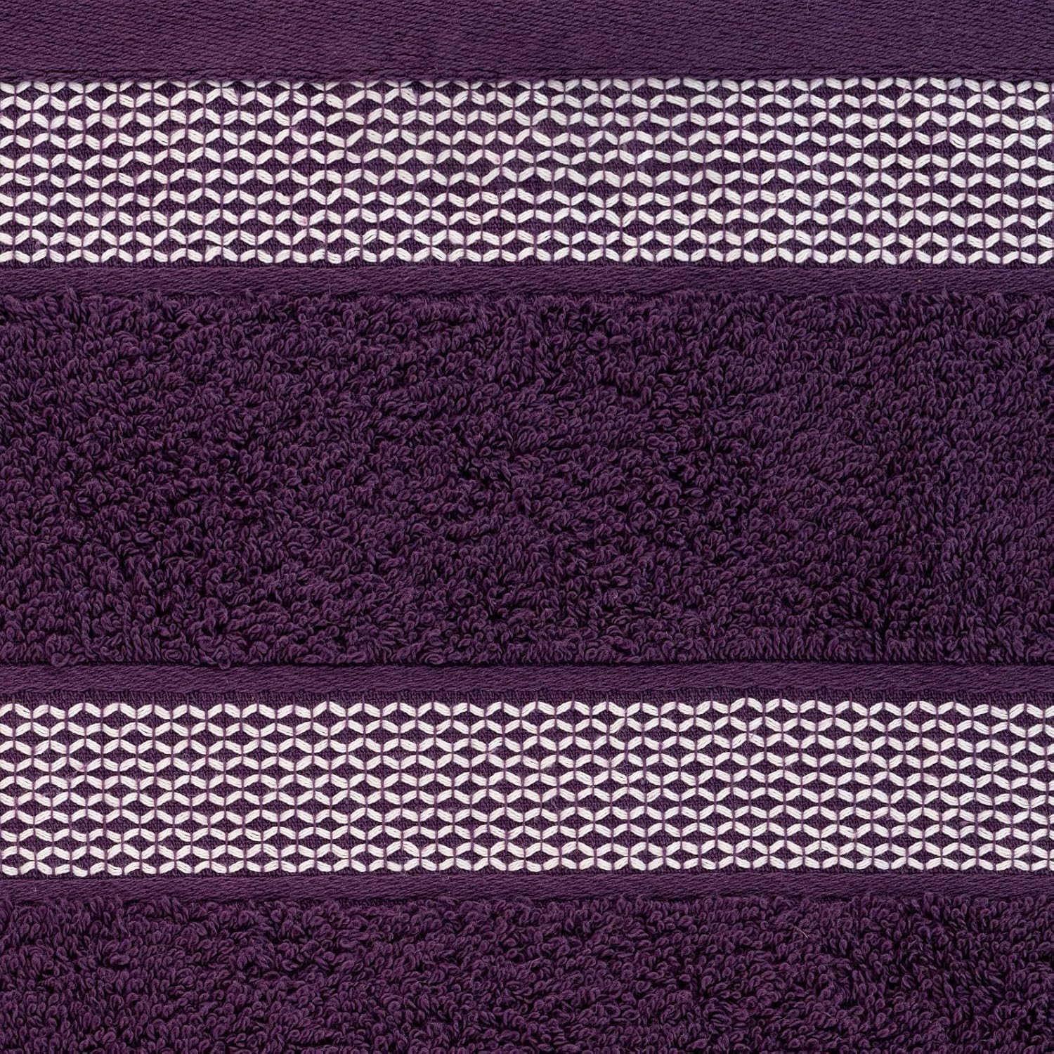 Casa Copenhagen Solitaire Ensemble de Serviettes 6 pcs, Noir-Violet Foncé, 600 g/m², 2 Bain, 2 à Main, 2 Gants de Toilette, fabriqué en Doux Coton égyptien pour Salle de Bain, Cuisine et Douche