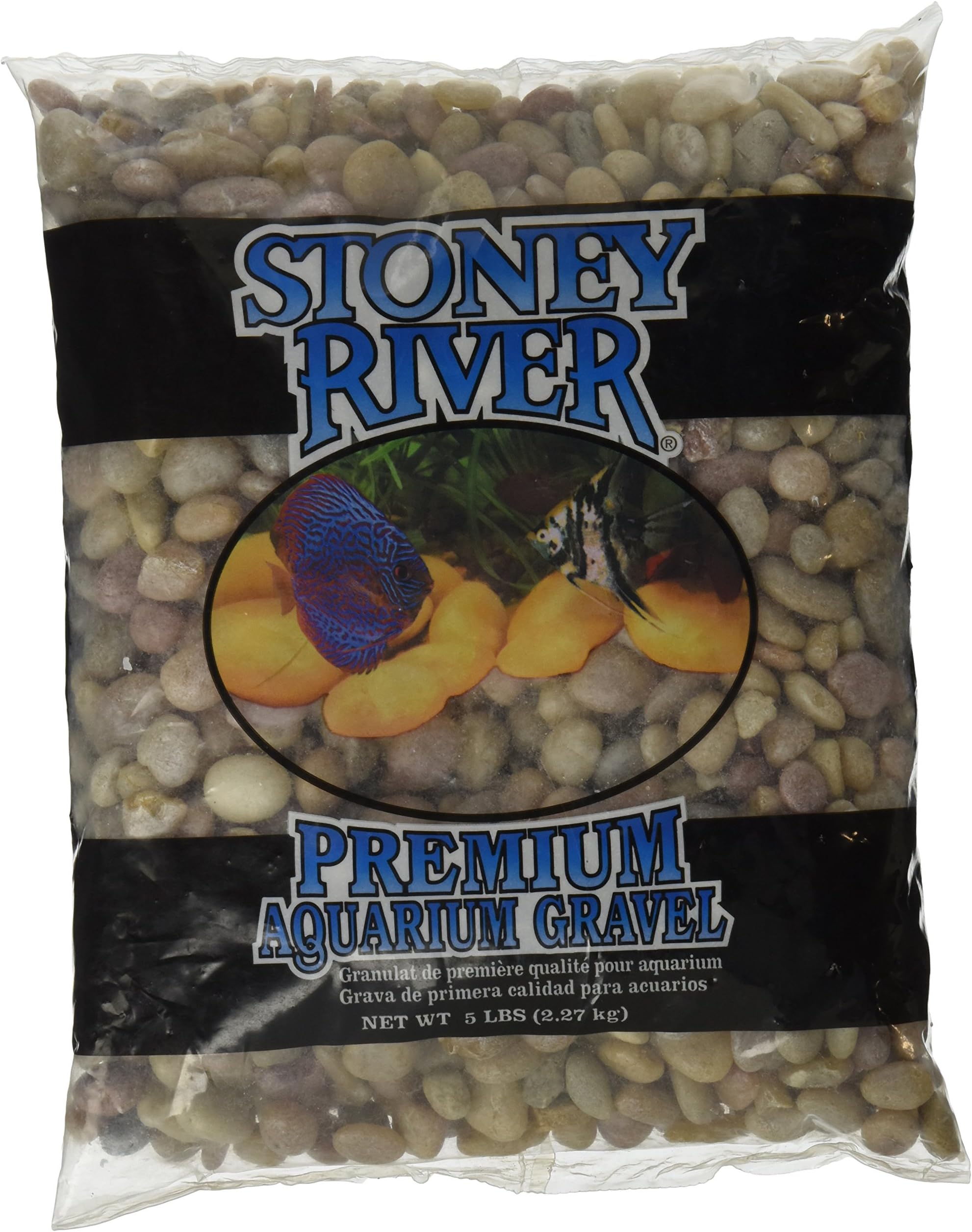 Stoney River Jumbo Gems Natural for Freshwater Aquariums, 5-Pound Bag