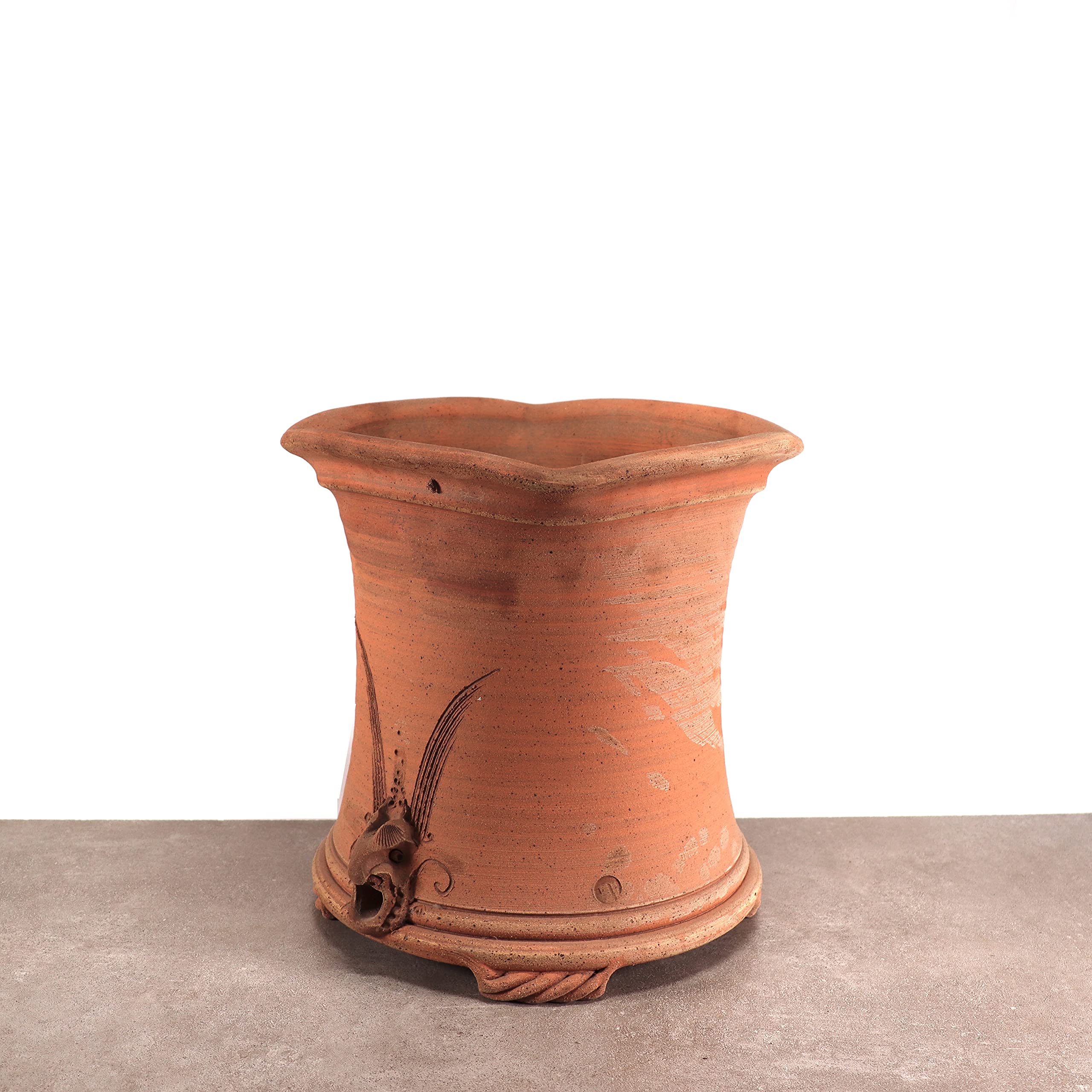Palatina Werkstatt Vaso da fiori quadrato in terracotta, realizzato a mano, per balcone, giardino, terrazza (XL)