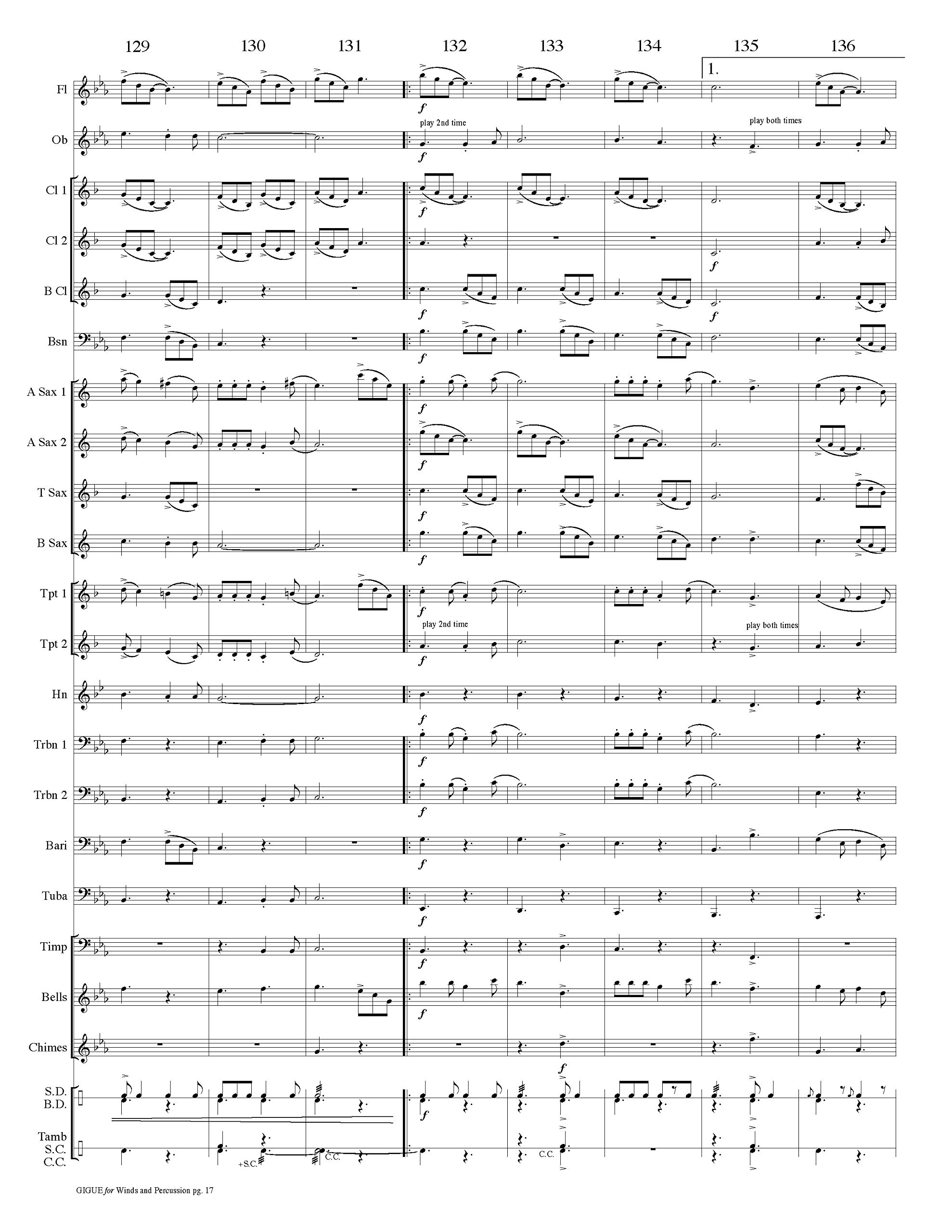 Gigue for Winds and Percussion (Eighth Note Publications)