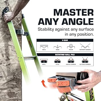 Little Giant King Kombo XT, Extending Multi-Position Ladder, 13936-071 | Multi-Position Ladder, Step/Extension/Leaning Modes, Non-Conductive Fiberglass, 375 lbs. Weight Capacity