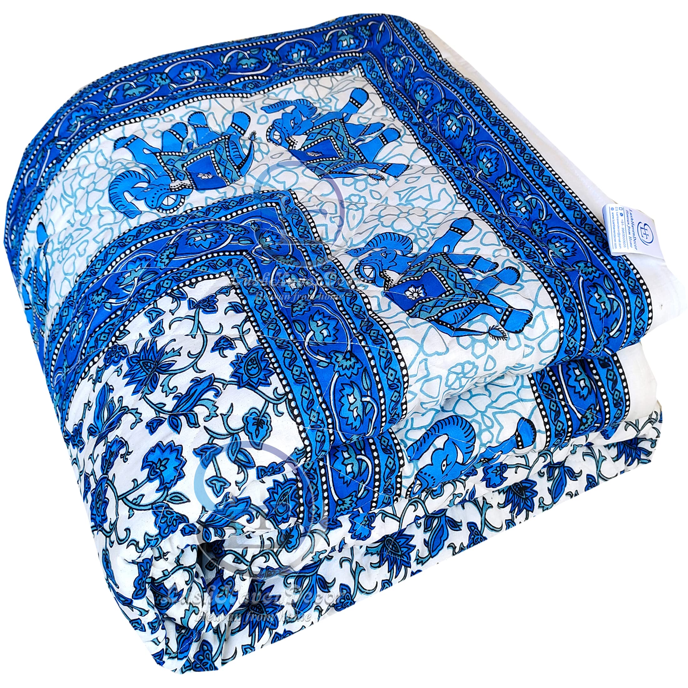 Jaipuri Cotton Quilt - Luxurious Bedding -11