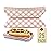 Mr Miracle 7 Inch Paper Hot Dog Tray in Red White Pattern. Pack of 25. Disposable, Recyclable and Fully Biodegradable. Made in USA