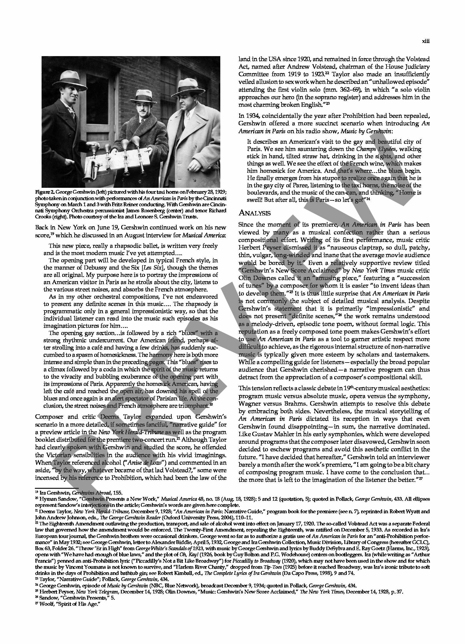 An American in Paris: Tone poem for orchestra. orchestra. Partition et notes critiques.: Vol. I/1A