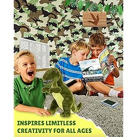 Skywin Air Tent for Kids (77 x 50) Builds in 30 Sec, Toddler Tents Indoor for Imaginative Play, Kids Forts Indoor Playhouse,Perfect Christmas or Birthday Gift (Fan Not Included) (Camo Jurassic Fort)