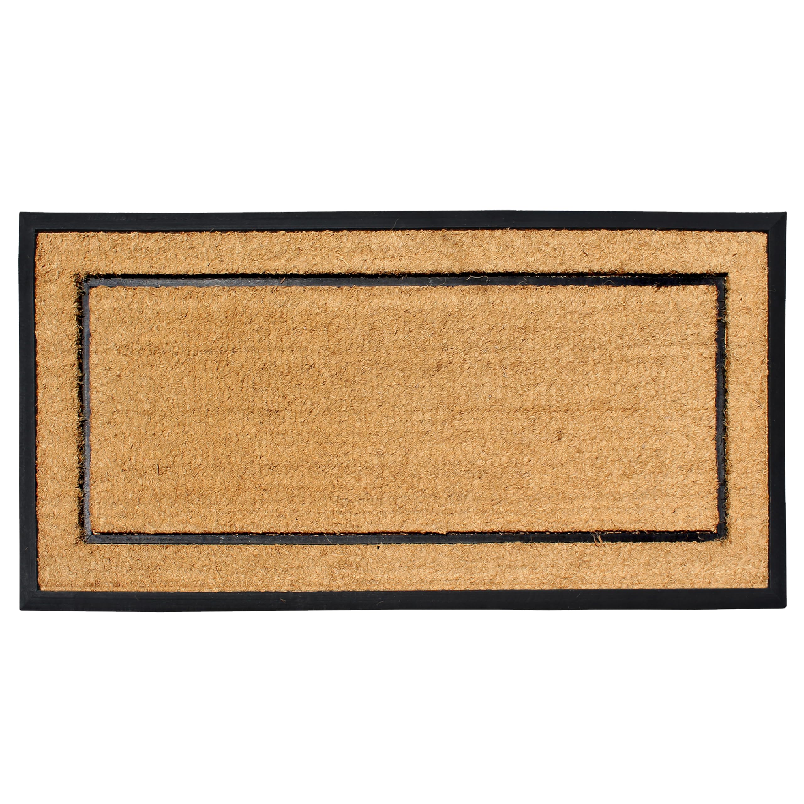 A1 Home Collections Natural Coir & Rubber Large Door Mat 30x60 Inches Thick Durable Doormats for Entrance Heavy Duty, Thin Profile Front Door Mat, Long Lasting Front Door Entry Doormats