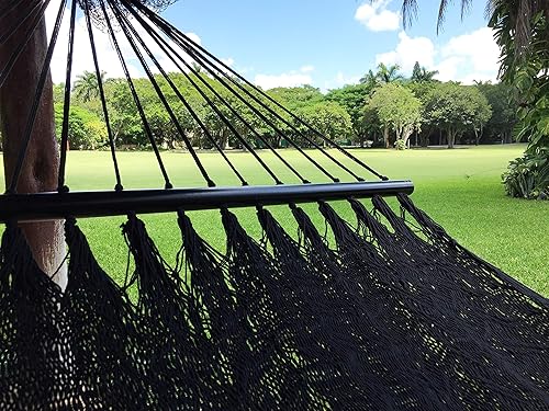 Miniatura 7 de Hamaca americana (con barra esparcidora) (negro, nailon)