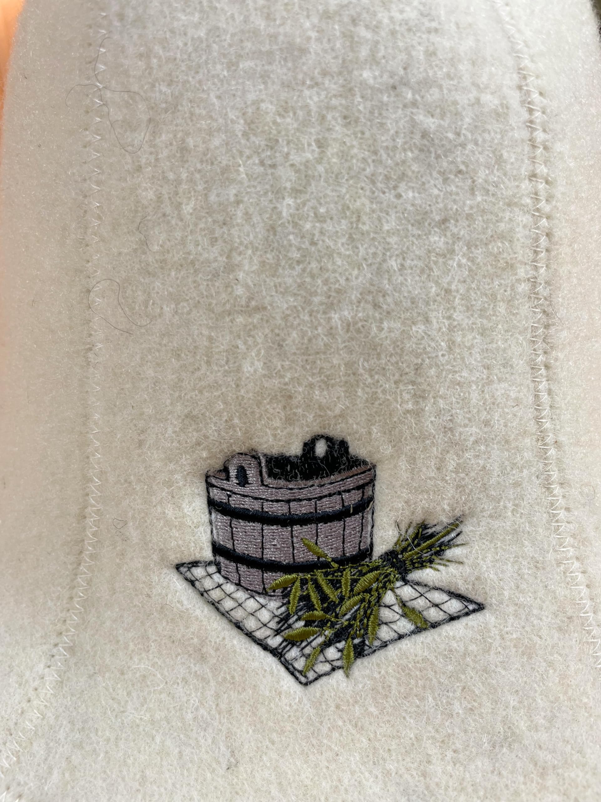 Gorro para Sauna (100% Lana Bicolor, con Bordado)