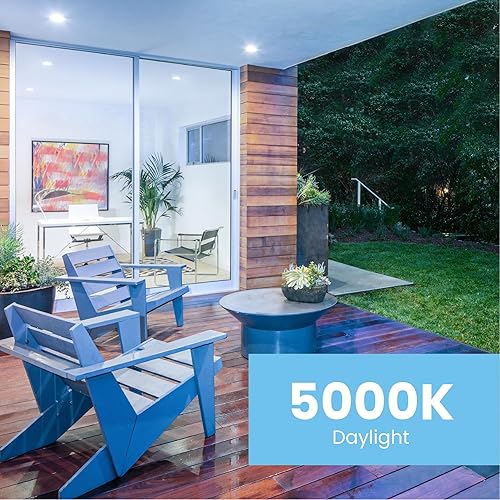 Miniatura 5 de Feit Electric Bombillas LED PAR38, equivalente a 75 W, no regulable, luz diurna de 5000 K, 750 lúmenes, vida útil de 10 años, base E26, luces de