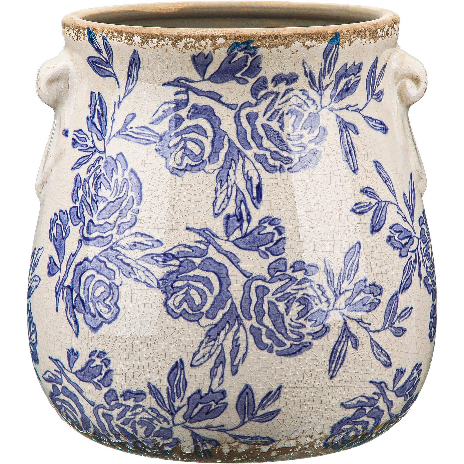 Ceramic Scroll Planter 6.5 Inch