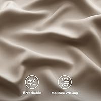 Vista 4 de Bedsure King Size Sheets Set, Cooling Sheets for Hot Sleepers, Rayon Derived from Bamboo, Breathable & Soft, Deep Pocket Up to 16 Inches, Hotel 17