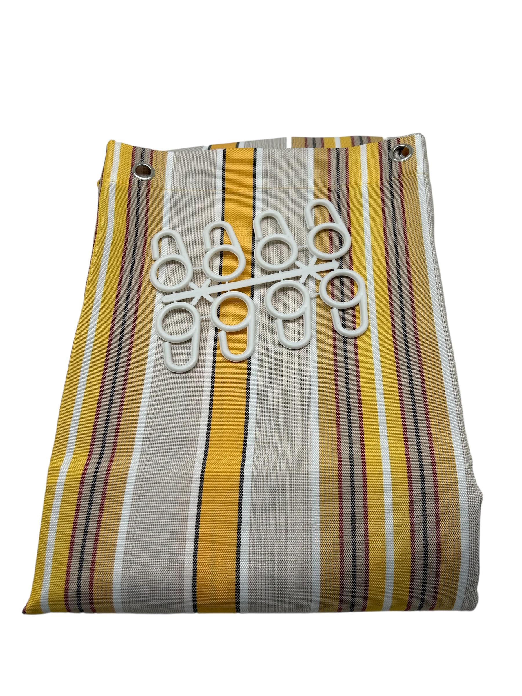 GCARREDOCASA Tende Da Sole Per Balconi 150x300cm - Fissaggio ad Anelli - GIALLO - Tenda da Sole Per Esterno Tessuto Resistente con Anelli Lavabile a Caduta,Telo Ombreggiante Occhiellato Righe Africa