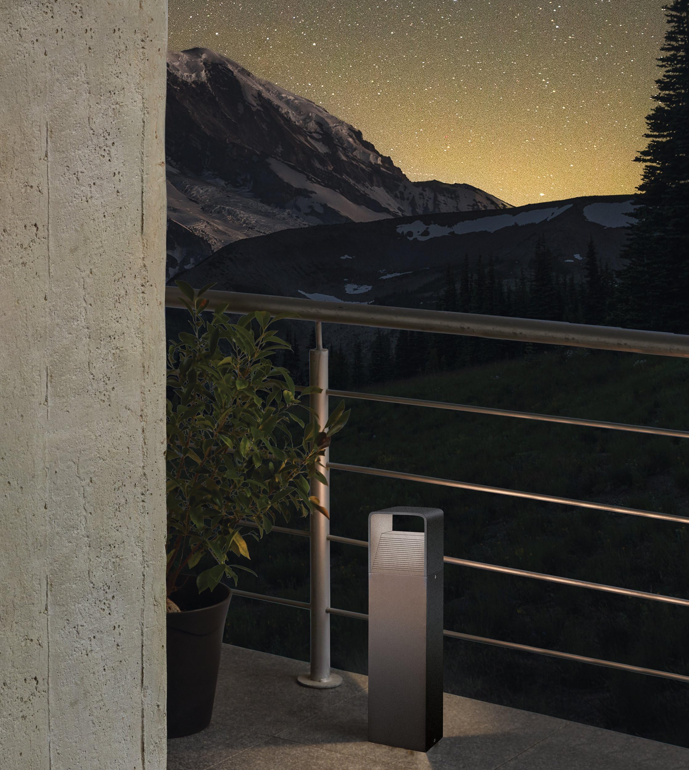 Eglo LED Lampada da esterno Doninni 1, lampada da palo singola, lampada | da palo in alluminio e plastica, colore antracite e bianco, IP44