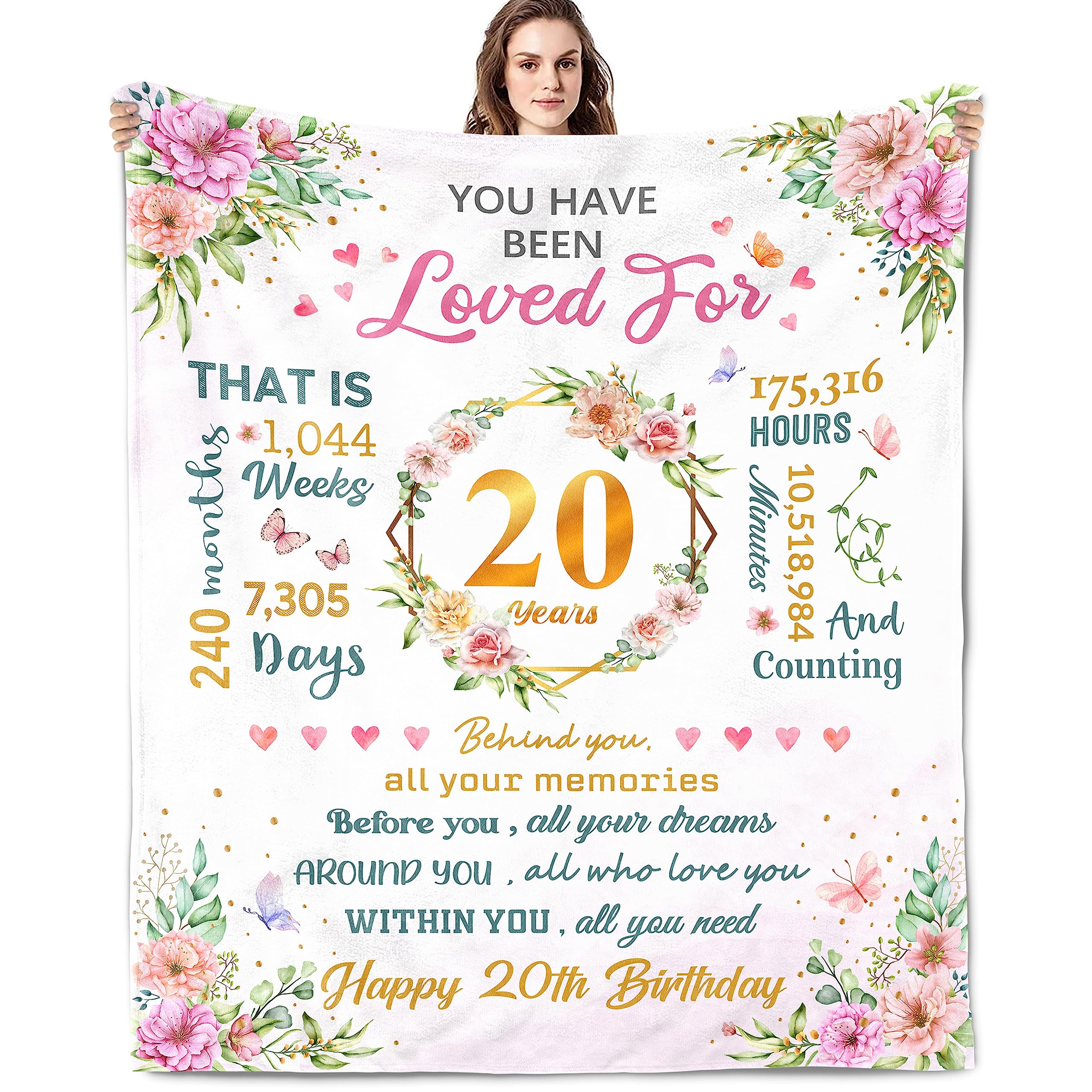 Nucleotech 20th Birthday Gifts for Women, Gifts for 20 Year Old Female/Women, 20 Years Olds Girl Birthday Gift for Her, Best 20th Birthday's