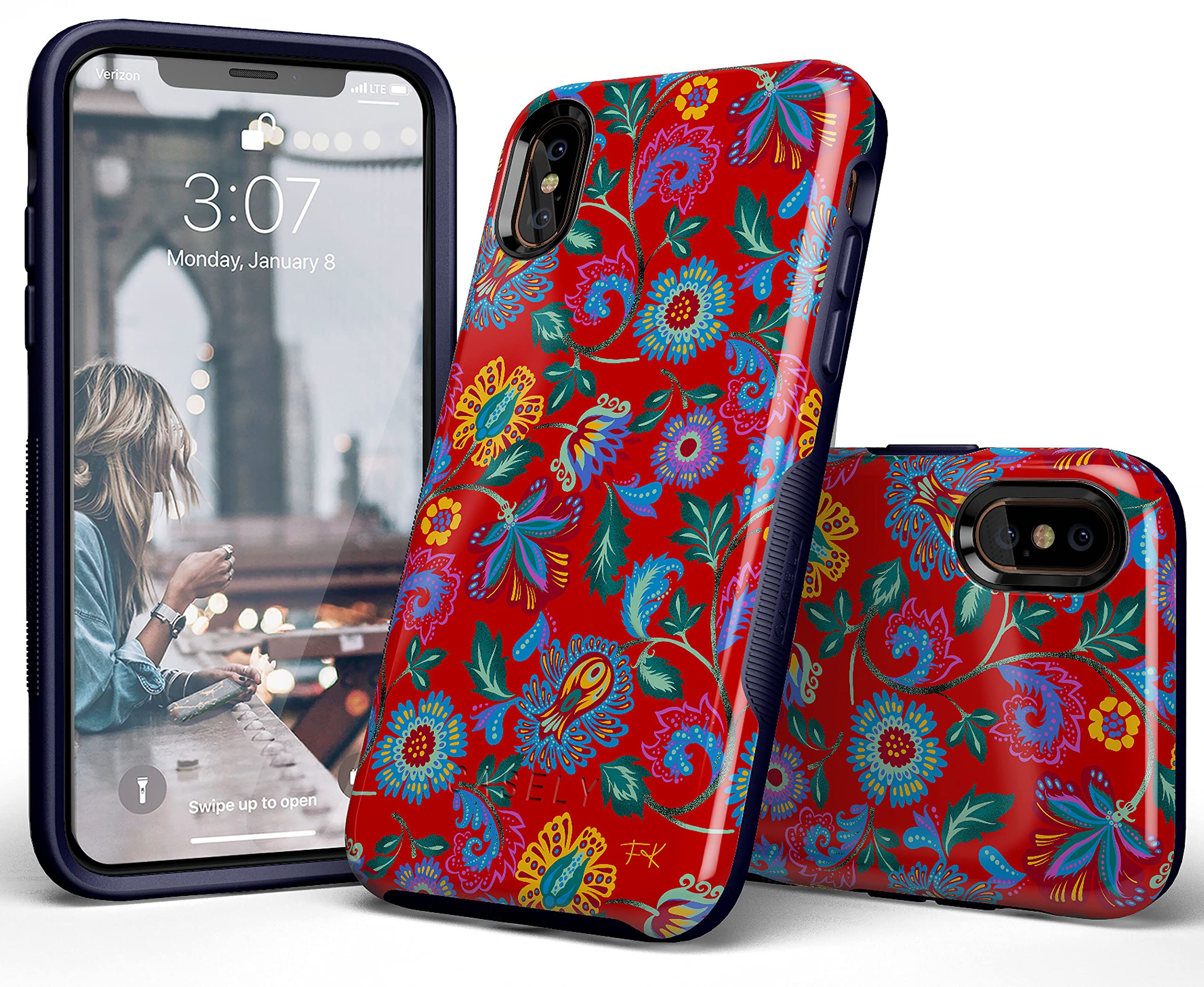 Amazon.com: Casely iPhone Xs Max Case | Painted Flowers | Frida