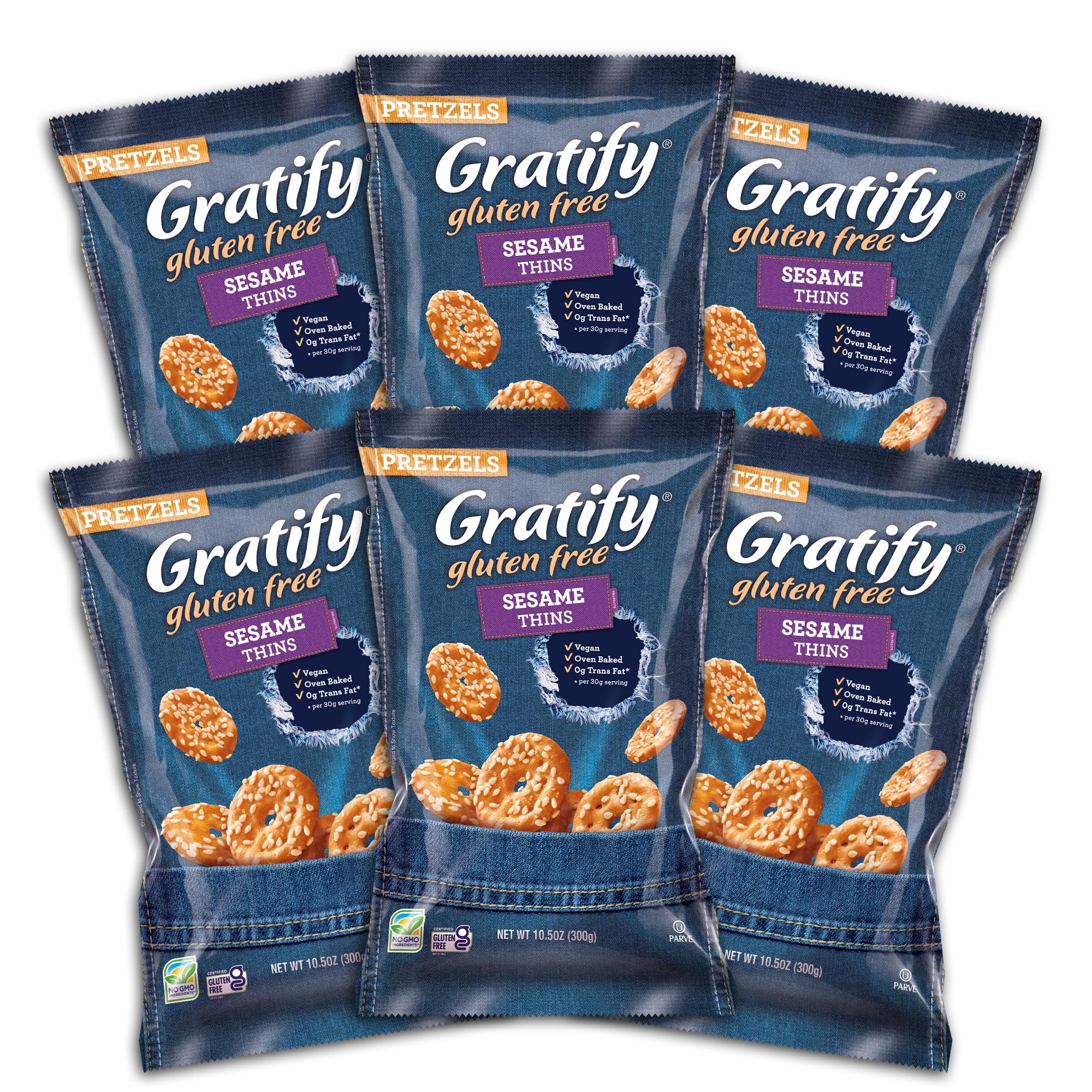 Amazon.com: Osem Gratify Gluten Free Sesame Thins - GF Pretzel