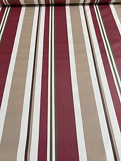 Upholstery Moroccan White on Grey Waterproof Outdoor Canvas Fabric 60" Wide (Burgundy)