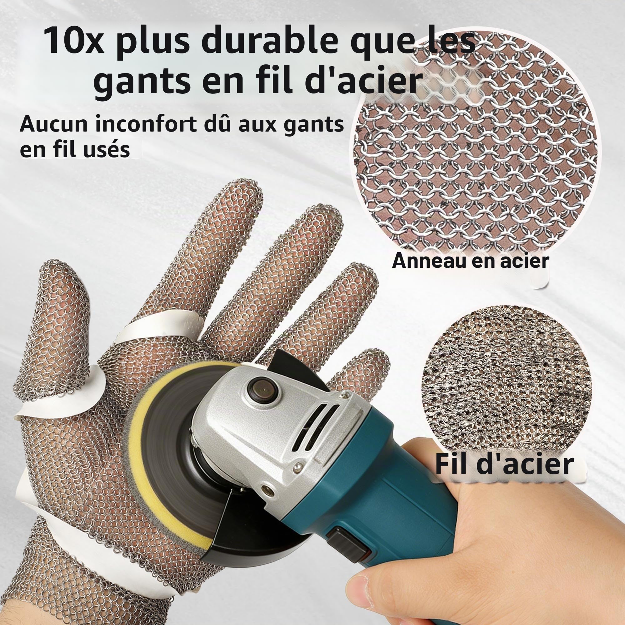 Schwer filet en acier inoxydable anti-coupure pour l'industrie alimentaire, la découpe de viande, la boucherie.
