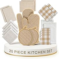 Vista 74 de LANE LINEN Juego de 4 paños de cocina de algodón para secar platos, 18 x 28 pulgadas, absorbentes, de secado rápido, color gris