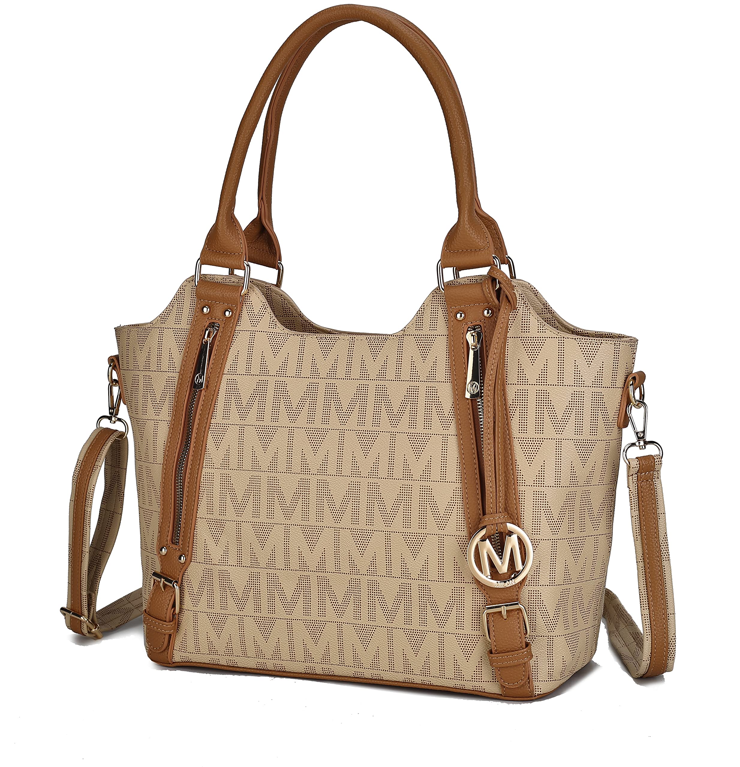 MKF Crossbody Satchel Bags for Women – PU Leather Shoulder Pocketbook Handbag – Lady Top Handle Tote Purse