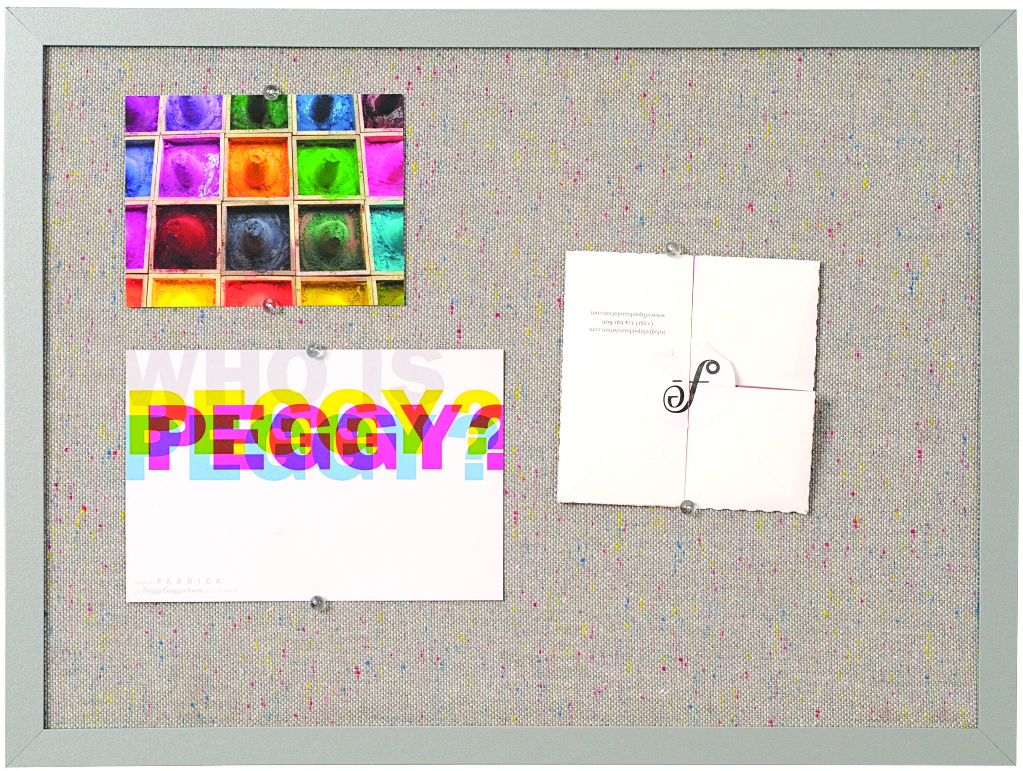 MasterVision Bulletin Board, 18" x 24", Grey Fabric Message Board, Gray MDF Frame (FB0470608)