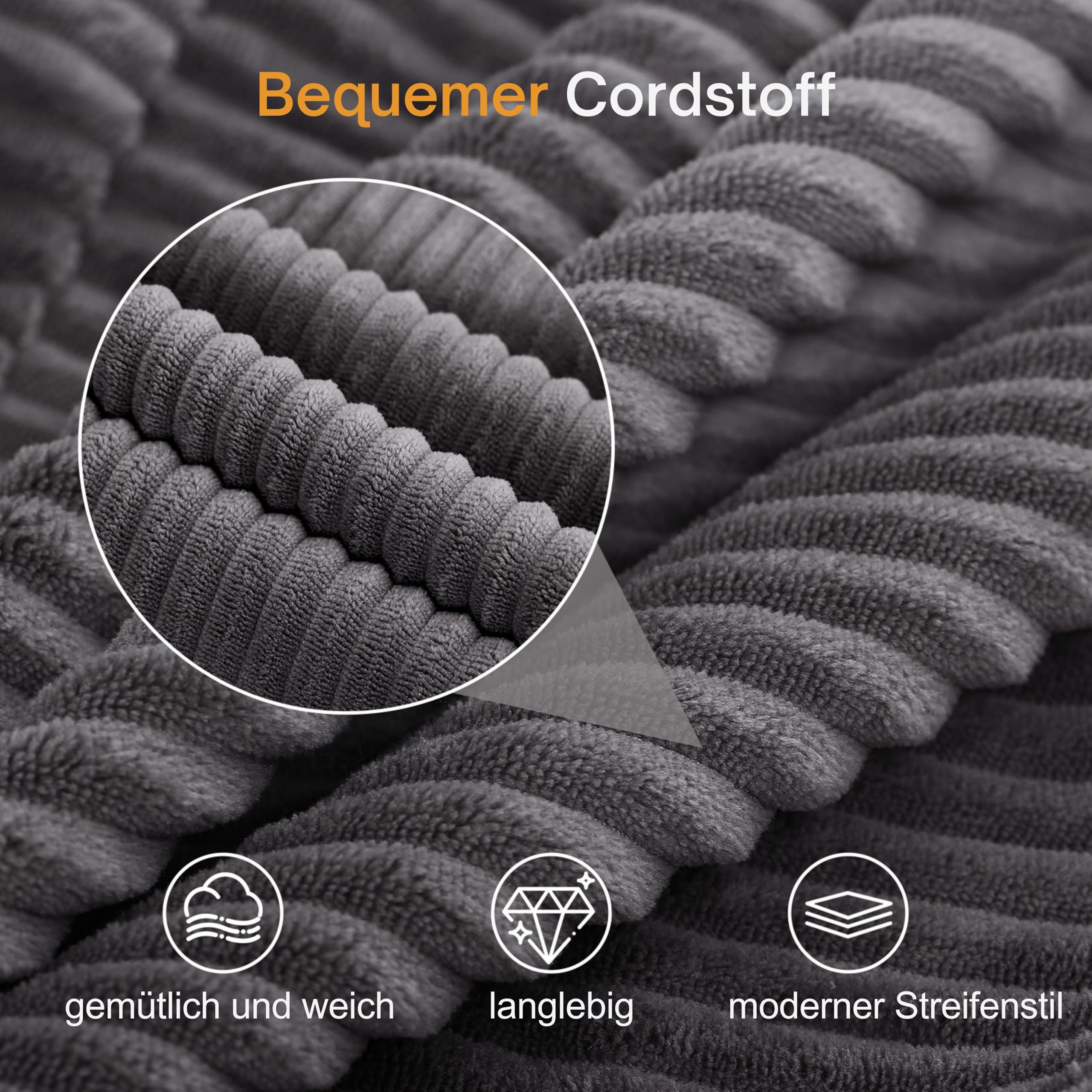 MeMoreCool Boneless Couch, Cord Faltbares Bodensofa mit Kissen, Ausziehbares Futon Schlafsofa, Bequemes Lounge-Sofa/Matratze/Gästebett für Wohnzimmer und Schlafzimmer, Grau