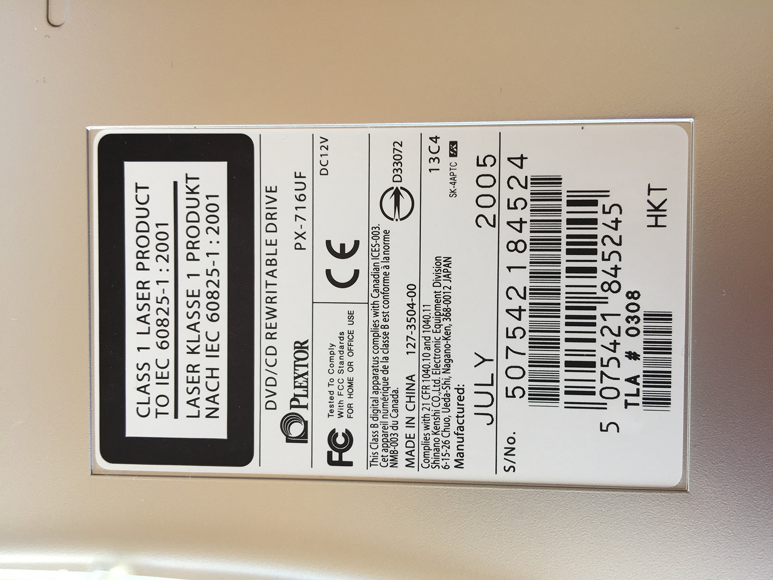 Amazon.com: Plextor PX-716UF - DVDRW (Dual Layer) Drive - Hi-Speed