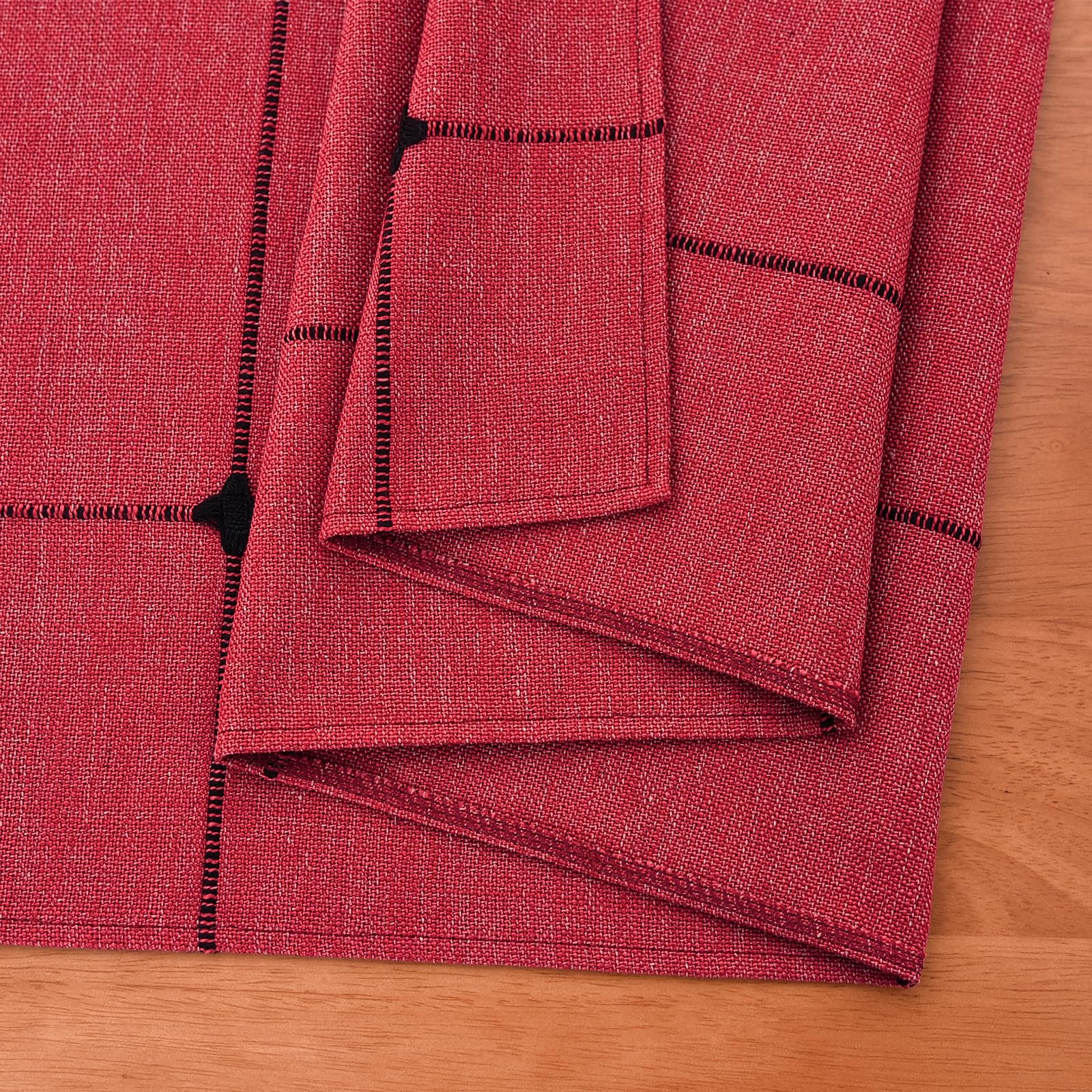 Amazon.co.jp: NEWISHER ファームハウス 刺繍 格子柄 テーブルクロス