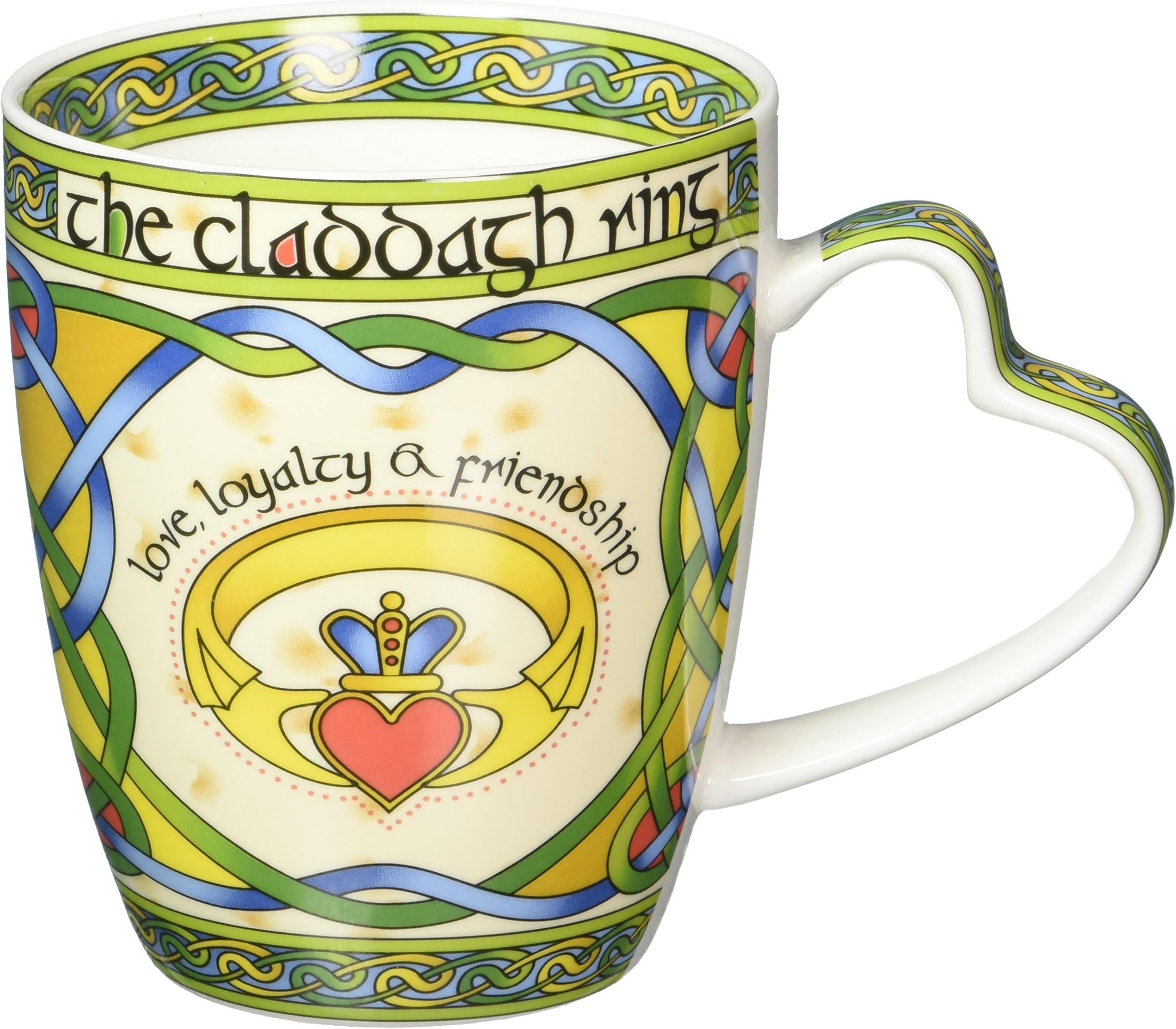 Irish Claddagh Ring Bone China Mug - An Irish Gift designed in Galway Ireland