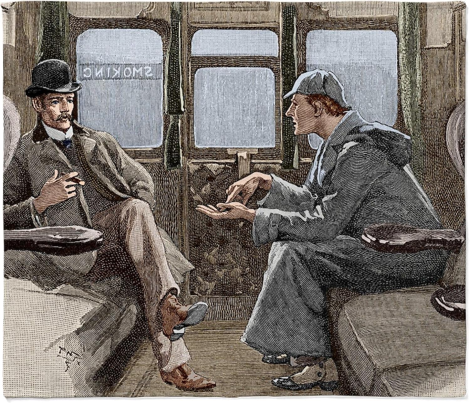 CafePress Sherlock Holmes and Dr. Watson Throw Blanket Super Soft Fleece Plush Throw Blanket, 60"x50"