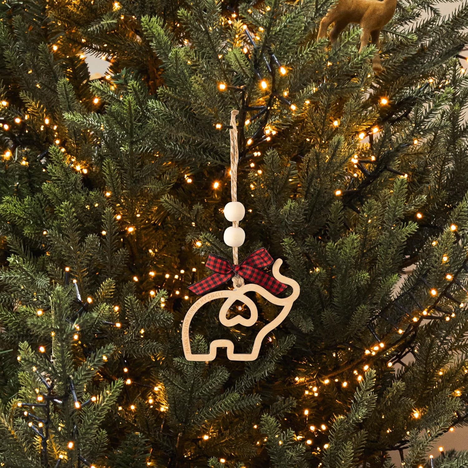 CJiangpo 12 Set Friendship Elephant Ornaments - Wooden Sisterhood Elephant Ornament with Story Card Best Friend Christmas Birthday Gifts for Women Girls, Friendship Decorative Hanging Decoration - Image 4