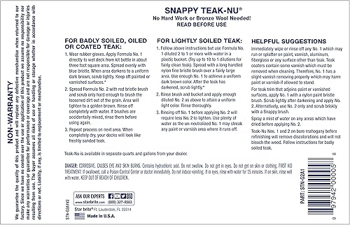 Miniatura 2 de Snappy Teak-Nu - Restore & Renew Weathered, Gray Teak & Other Fine Wood - Professional Strength - For That Freshly Sanded Look
