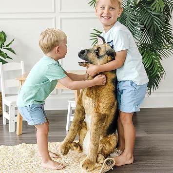 Melissa & Doug Giant German Shepherd - Lifelike Stuffed Animal Dog (Over 2 feet Tall)