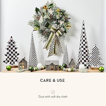 Amazon.com: MACKENZIE-CHILDS Set of 2 Tabletop Christmas
