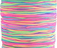 Vista 96 de KONMAY 1 rollo de cuerda de nailon para hacer pulseras de 150 yardas, trenzado de nailon Shamballa Macramé/cordón de cuentas de 0.4mm, cordón