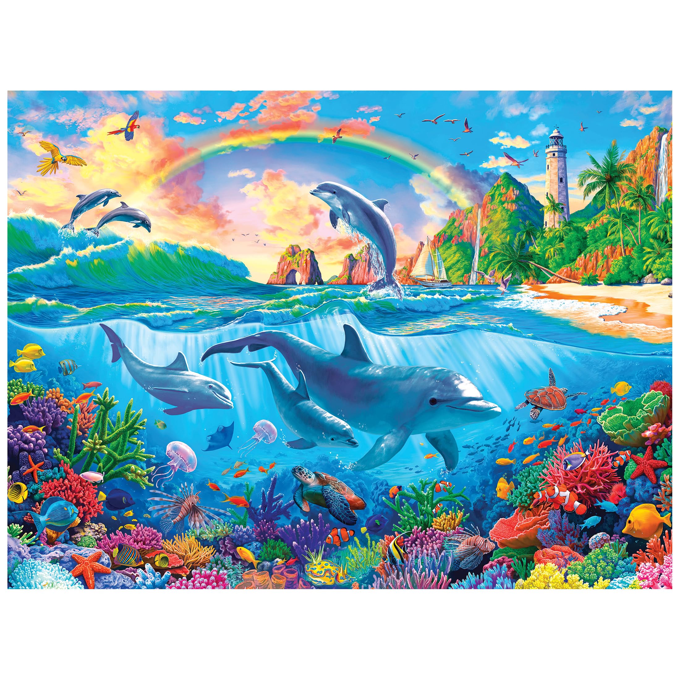 Amazon.com: RoseArt - Kodak Premium - Dolphin Paradise - 550 Piece