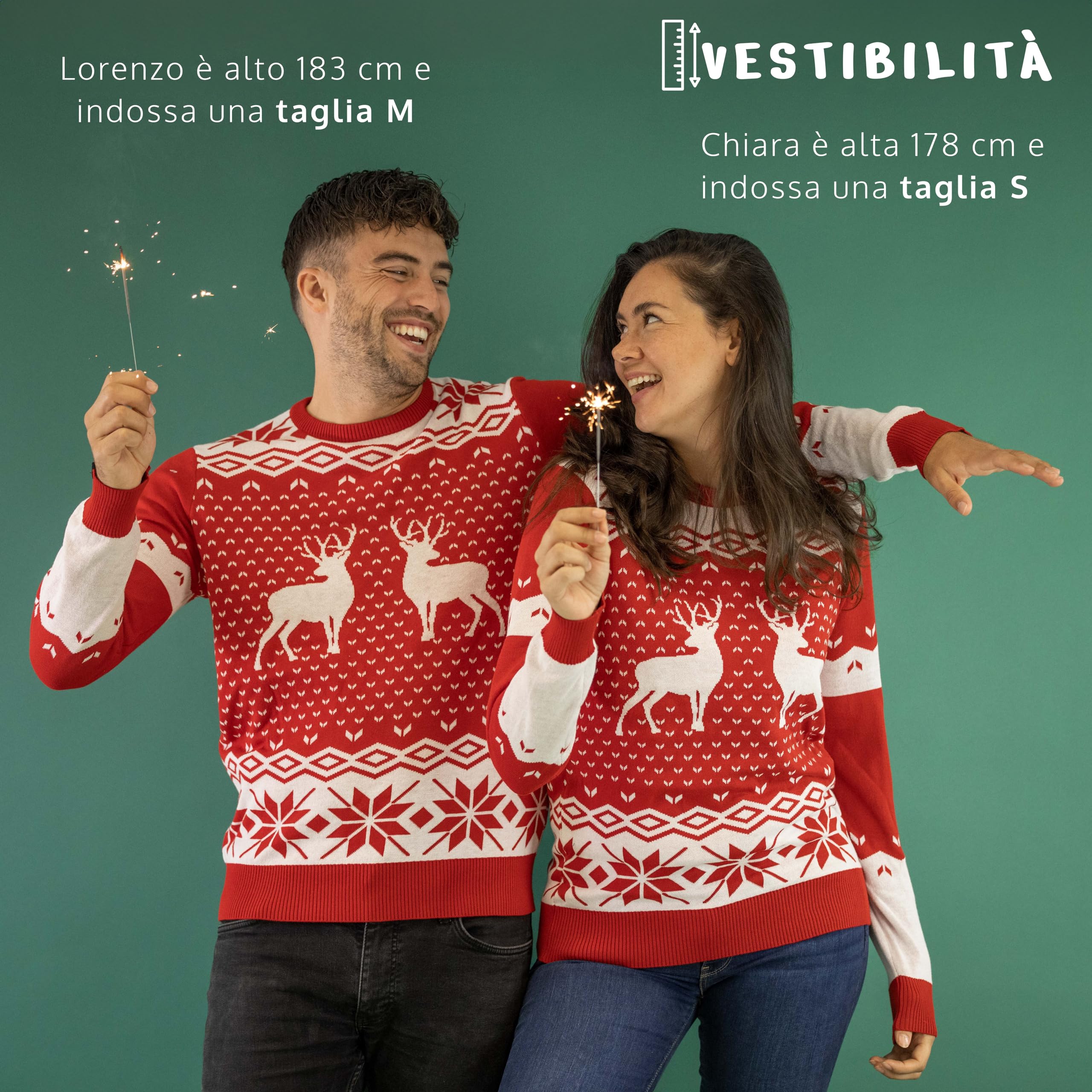 JAP Christmas, Maglione Natalizio Donna Uomo, Maglioni Natale, Maglioni Natalizi Famiglia, Classici