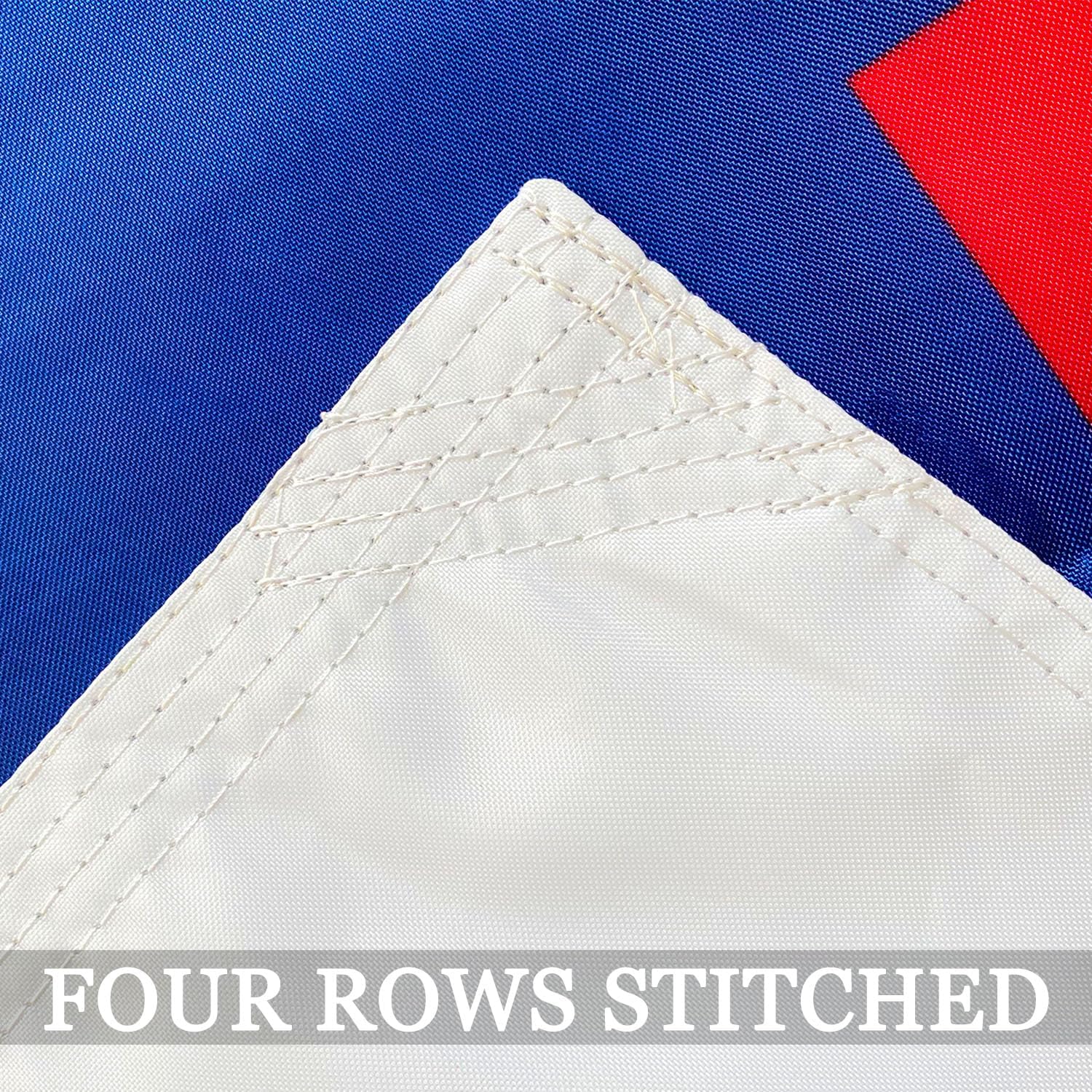 Christian Cross Flag 3x5 Outdoor Double Sided- 3Ply Heavy Duty 240D Nylon(All Weather)- Christianity Religious Flags- 2 Brass Grommets & 4 Rows Stitched - Image 6