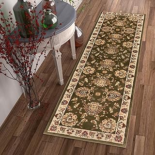 Well Woven Timeless Abbasi Green Traditional Area Rug 2'7" X 12' Runner