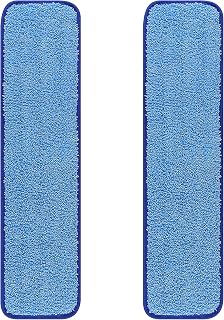 Replacement Microfiber Pad for Rubbermaid Commercial 18 Inch Mop Head - 2 Pack Wet & Dry Commercial Cleaning Refills Reusable Mop Refills Fit for Any Microfiber Flat Mop System 18"